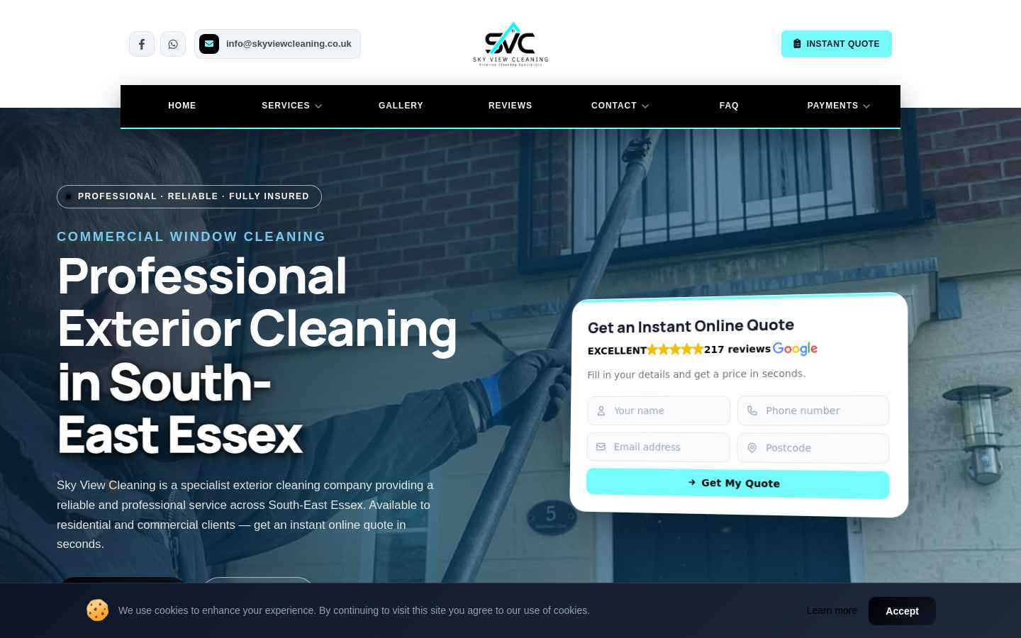 Skyview Cleaning - Desktop Preview
