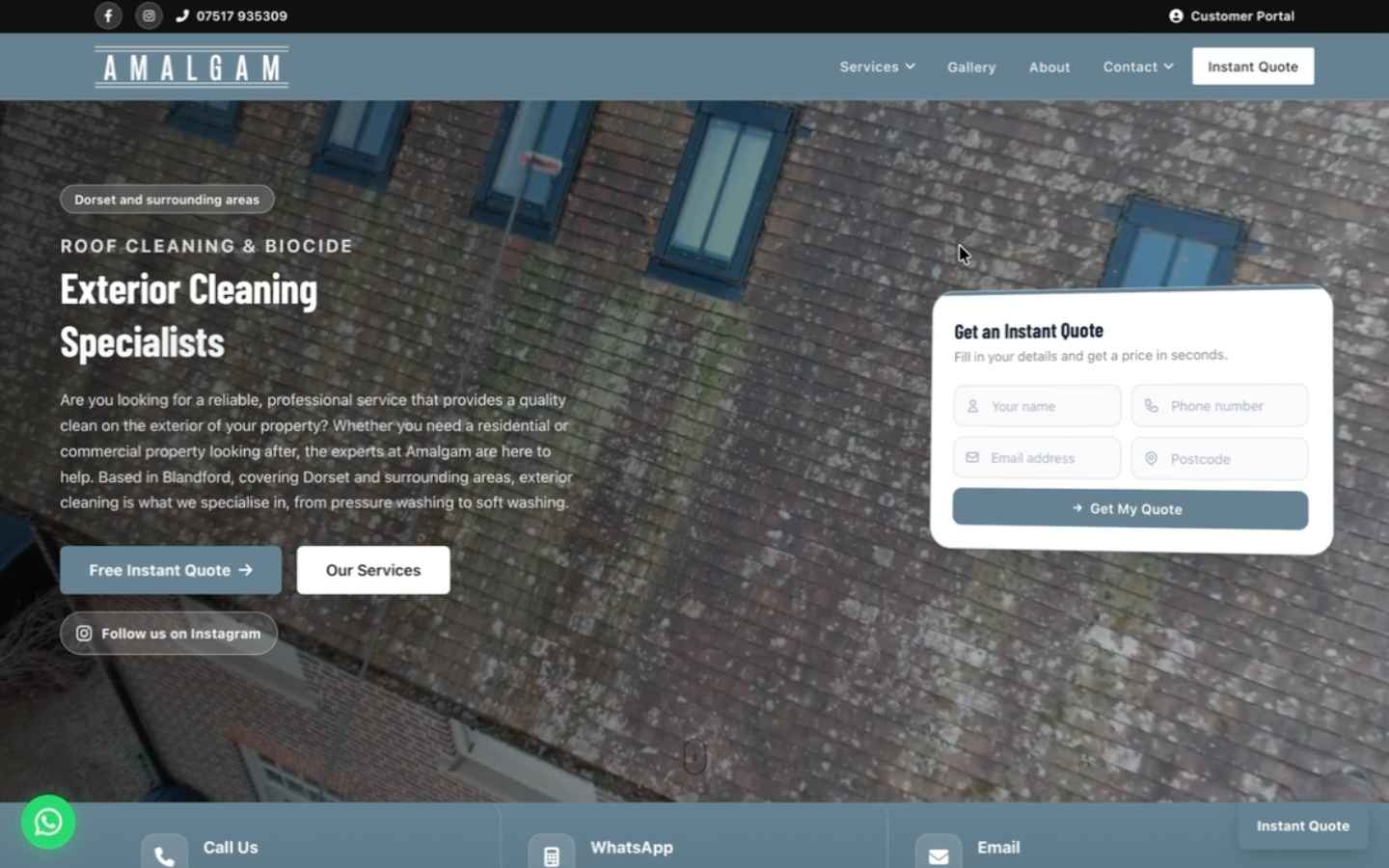 Amalgam Exterior Cleaning - Desktop Preview